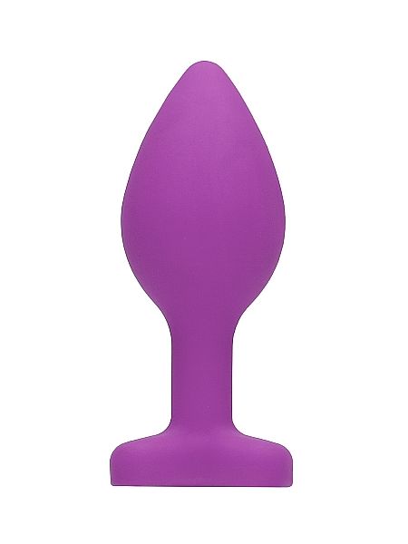 Diamond Heart Butt Plug - Large - Purple - 4