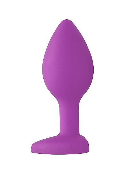 Diamond Heart Butt Plug - Large - Purple - 5