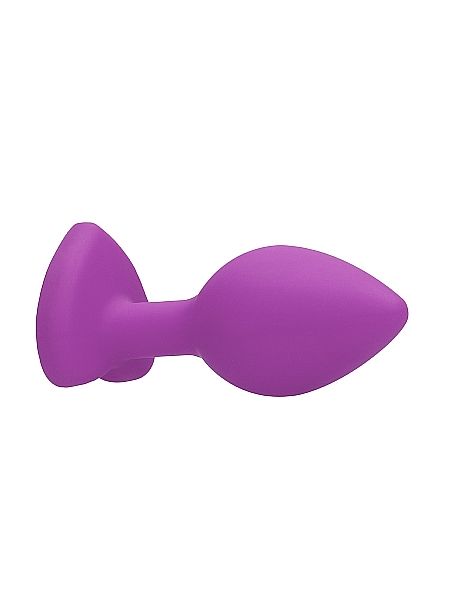 Diamond Heart Butt Plug - Large - Purple - 7