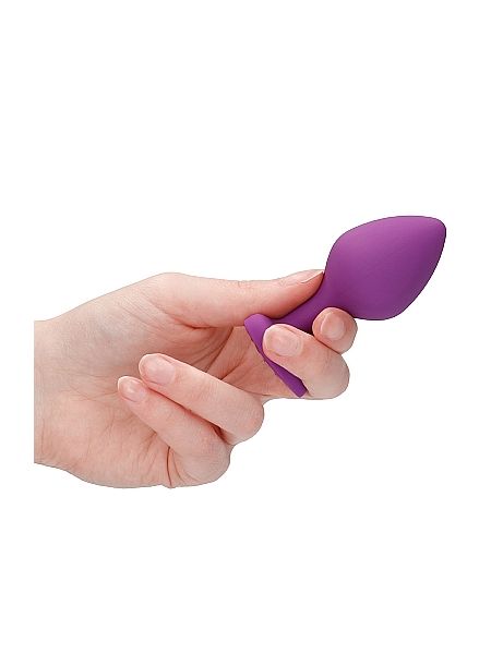 Diamond Heart Butt Plug - Large - Purple - 10