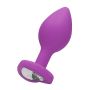 Diamond Heart Butt Plug - Large - Purple - 2