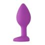 Diamond Heart Butt Plug - Large - Purple - 6