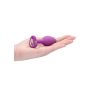 Diamond Heart Butt Plug - Large - Purple - 10