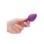 Diamond Heart Butt Plug - Large - Purple - 11