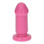 Różowe gumowe dildo gładkie z przyssawką 8 cm - 2