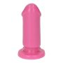 Różowe gumowe dildo gładkie z przyssawką 8 cm - 4