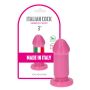 Różowe gumowe dildo gładkie z przyssawką 8 cm - 8