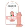 Cieliste gumowe dildo gładkie z przyssawką 8 cm - 8