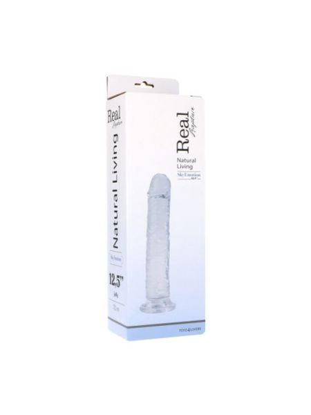 Ogromne dildo przezroczyste z przyssawką 32 cm - 2