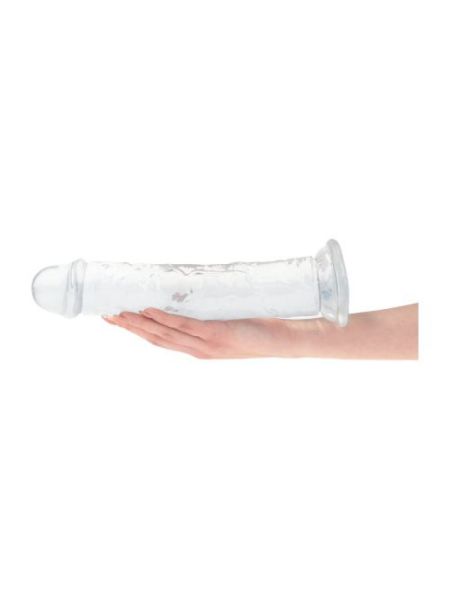 Ogromne dildo przezroczyste z przyssawką 32 cm - 4