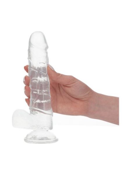 Silikonowe grube dildo z mocną przyssawką 19,5 cm - 2