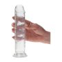 Przezroczyste dildo żylaste z przyssawką 18,5 cm - 3