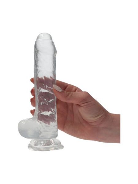 Silikonowe gumowe dildo z mocną przyssawką 19 cm - 2