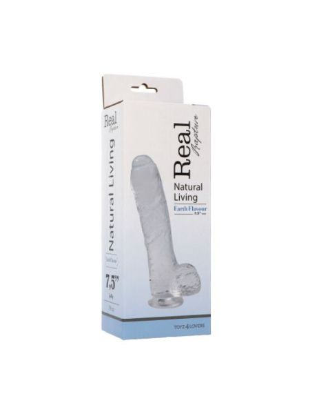 Silikonowe gumowe dildo z mocną przyssawką 19 cm - 4