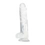 Silikonowe żelowe żylaste dildo z przyssawką 22 cm - 2