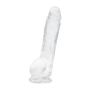 Ogromne żylaste dildo z przyssawką i jadrami 20 cm - 2