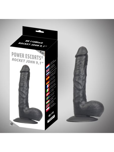 Dildo jak penis duże jądra mocna przyssawka 23cm - 3