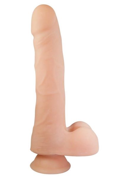 Dildo jak penis z jądrami żyłami przyssawka 21cm - 3