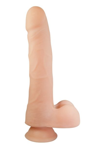 Dildo jak penis z jądrami żyłami przyssawka 21cm - 4