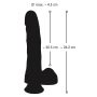 Dildo jak penis z jądrami żyłami przyssawka 21cm - 9