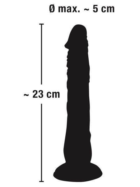 Dildo na przyssawce naturalny rozmiar wąskie 18cm - 12