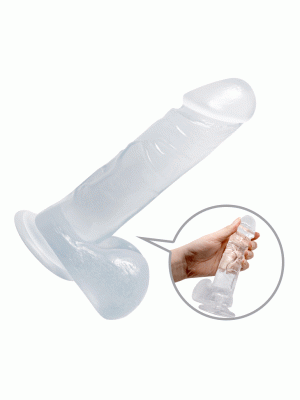 Dildo na przyssawce realistyczny jędrny penis 19cm - image 2