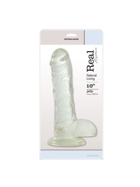 Dildo na przyssawce realistyczny penis jądra 25cm