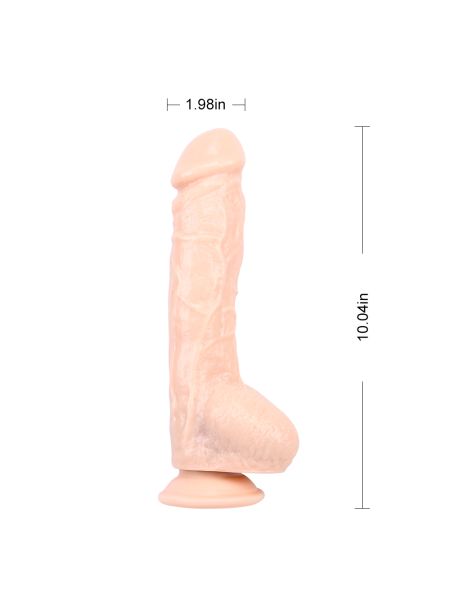 Dildo penis z jądrami realistyczne grube duże 25cm - 3