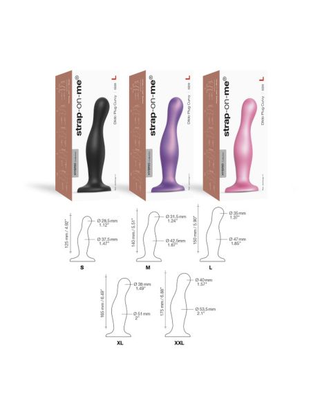 Fikuśne czarne opływowe dildo waginalne analne - 4