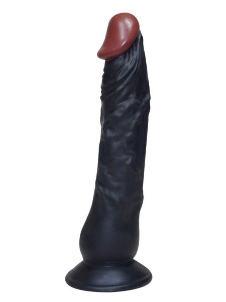 Dildo realistyczne czarne penis na przyssawce 23cm - 2