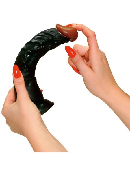 Dildo realistyczne czarne penis na przyssawce 23cm - 6