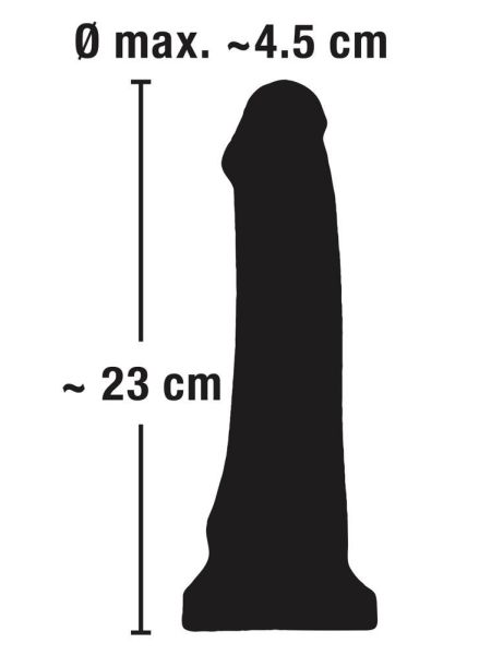 Dildo realistyczne czarne penis na przyssawce 23cm - 10