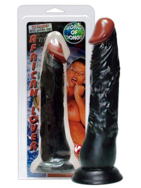 Dildo realistyczne czarne penis na przyssawce 23cm - 11