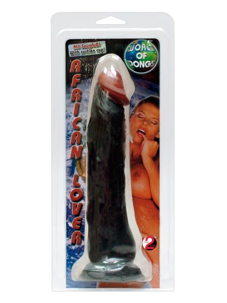Dildo realistyczne czarne penis na przyssawce 23cm - 3
