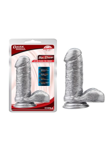 Dildo realistyczne członek jądram przyssawka 19 cm