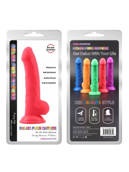 Dildo realistyczne penis naturalne przyssawka 21cm - 4