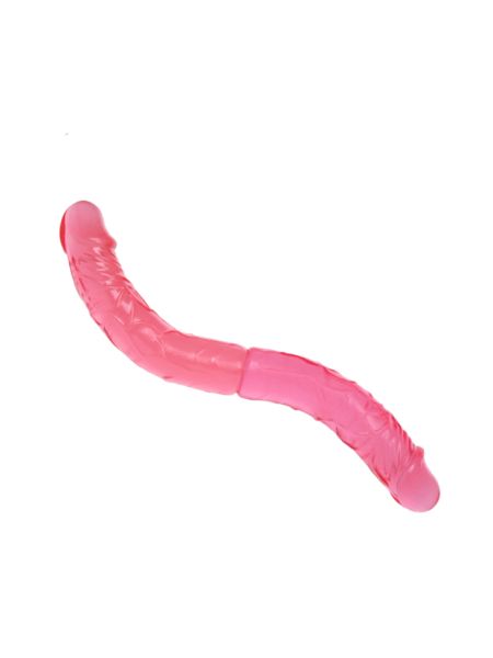 Dildo realistyczne wyginane długie podwójne 36cm - 4