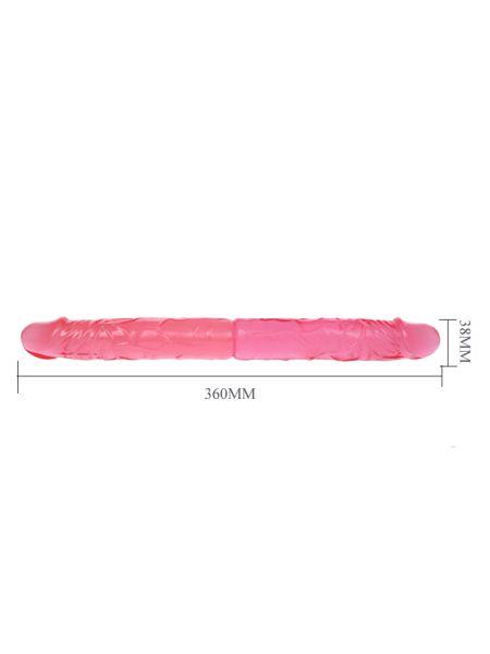 Dildo realistyczne wyginane długie podwójne 36cm - 5