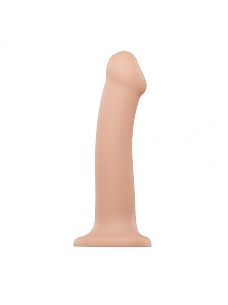 Dildo semi-realistic dual density bendable vanilla - l