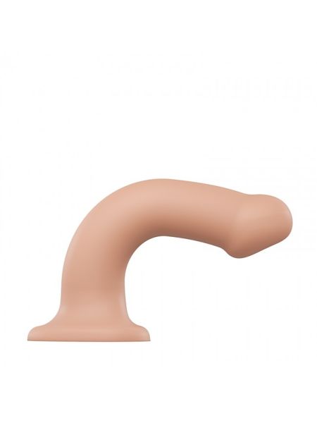 Dildo semi-realistic dual density bendable vanilla - l - 5