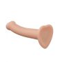 Dildo semi-realistic dual density bendable vanilla - l - 4