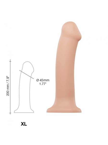 Giętki miękki realistyczny silikonowy penis dildo - 4