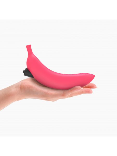 Dildo wibrujący różowy zakrzywiony banan silikon - 5