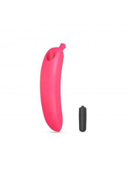 Dildo wibrujący różowy zakrzywiony banan silikon - 6