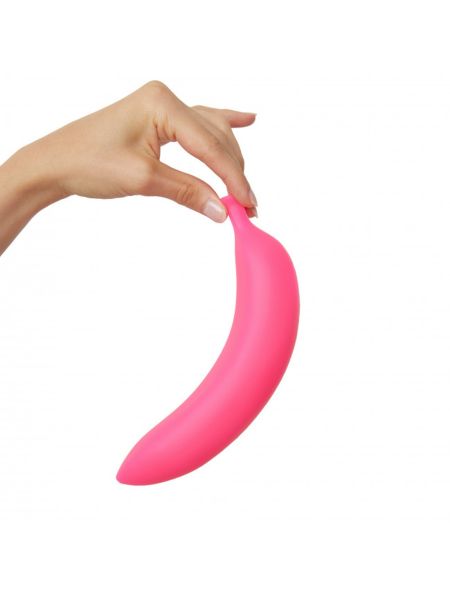 Dildo wibrujący różowy zakrzywiony banan silikon - 10