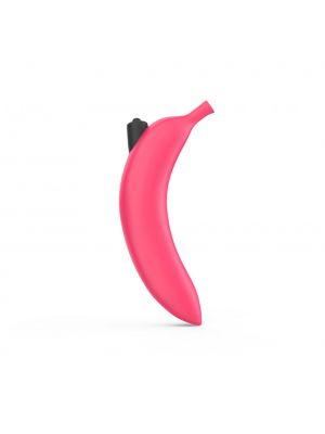 Dildo wibrujący różowy zakrzywiony banan silikon