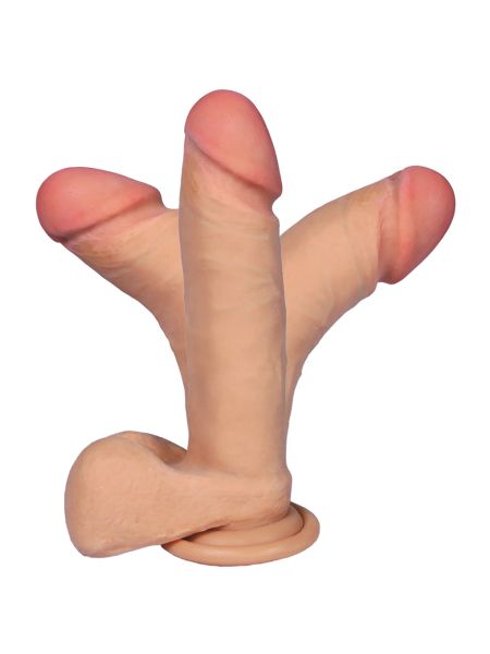 Dildo z kręgosłupem zginane przyssawka jądra 20cm - 4