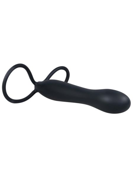 Dildo z pętlami na penisa jądra drugi członek 15cm - 4