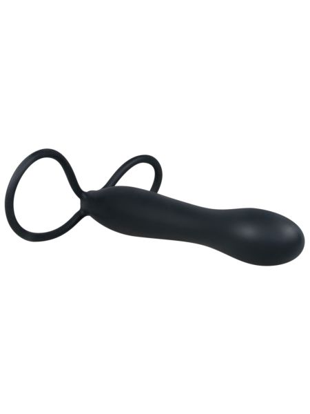 Dildo z pętlami na penisa jądra drugi członek 15cm - 5