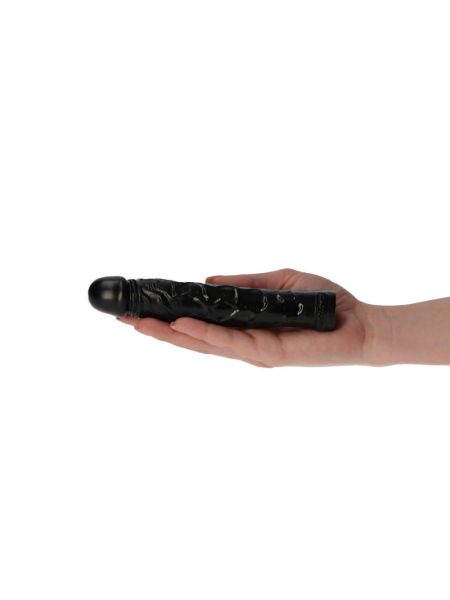 Czarne dildo żylaste analne wodoodporne 16,5 cm - 6